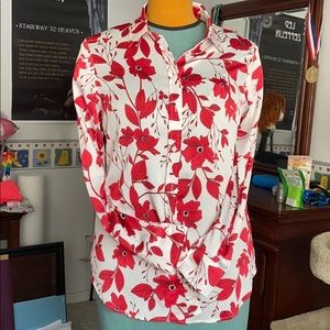 Banana Republic Cherry Blossom Button Down